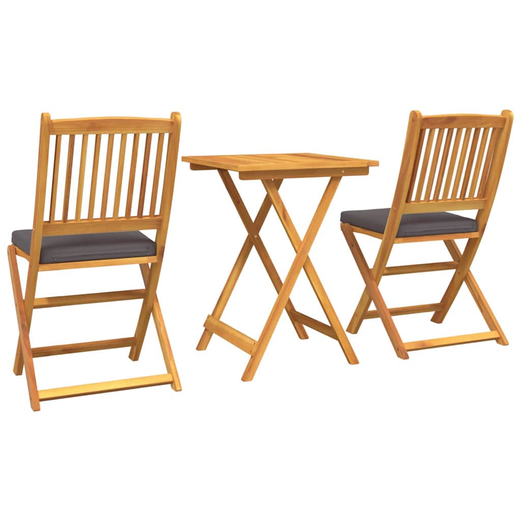 Garden Bistro Set 3 pcs Brown Solid acacia wood